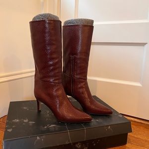Inez embossed snake boots